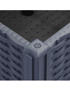 Fioriera da Giardino con Ruote Grigia 160x50x54 cm in PP 2