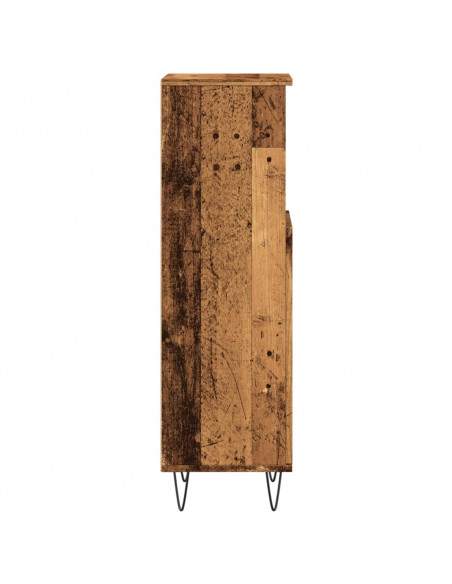 Armadietto Bagno Legno Antico 30x30x100 cm in Legno Multistrato
