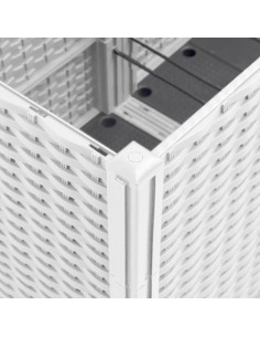 Fioriera da Giardino con Traliccio Bianco 160x40x140 cm in PP 2