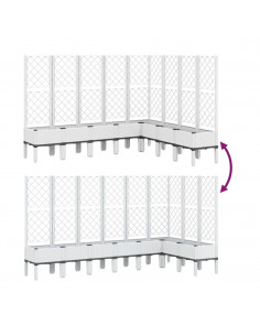 Fioriera da Giardino con Traliccio Bianco 200x160x142 cm in PP 2