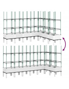 Fioriera da Giardino con Traliccio Bianco 200x160x142,5cm in PP 2