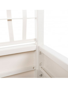 Fioriera da Giardino con Traliccio Bianco 80x36x140 cm PP