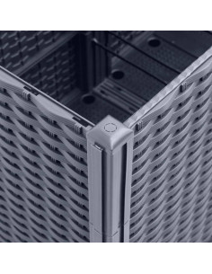 Fioriera da Giardino con Traliccio Grigia 160x40x140 cm in PP 2