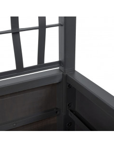 Fioriera da Giardino con Traliccio Grigio Scuro 80x36x140 cm PP 2