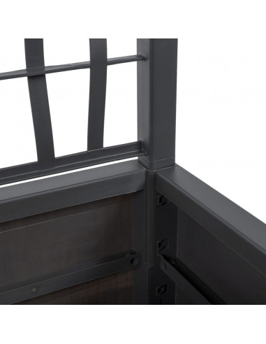 Fioriera da Giardino con Traliccio Grigio Scuro 80x36x140 cm PP