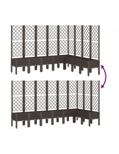 Fioriera da Giardino con Traliccio Marrone 200x160x142 cm in PP 2