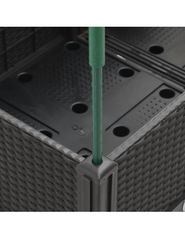 Fioriera da Giardino con Traliccio Nera 120x40x142,5 cm in PP