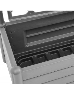 Fioriera da Giardino e Graticcio 100x43x142 cm PP Grigio Pietra 2