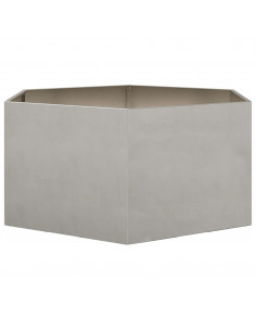 Fioriera da Giardino Esagono 104x90x45 cm in Acciaio Inox 2