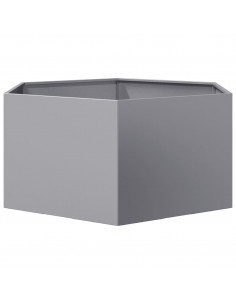 Fioriera da Giardino Esagono 104x90x45 cm in Acciaio Zincato 2