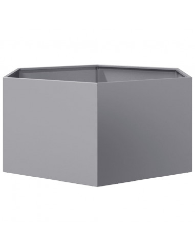 Fioriera da Giardino Esagono 104x90x45 cm in Acciaio Zincato