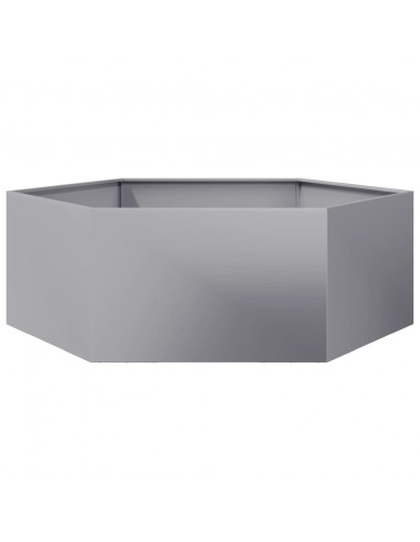 Fioriera da Giardino Esagono 138x120x45 cm in Acciaio Zincato