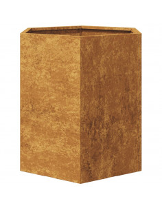 Fioriera da Giardino Esagono 46x40x45 cm in Acciaio Zincato 2