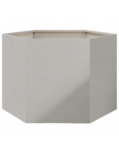 Fioriera da Giardino Esagono 69x60x45 cm in Acciaio Inox 2