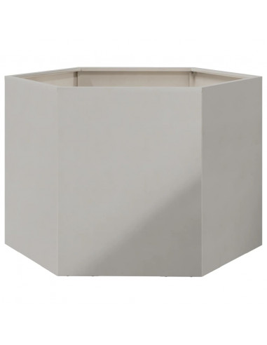 Fioriera da Giardino Esagono 69x60x45 cm in Acciaio Inox