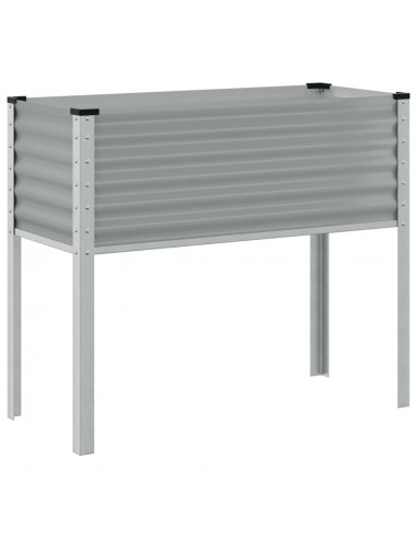 Fioriera da Giardino Grigia 100x41x90 cm in Acciaio