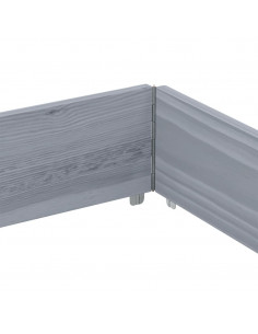 Fioriera da Giardino Grigia 150x100 cm Legno Massello di Pino 2