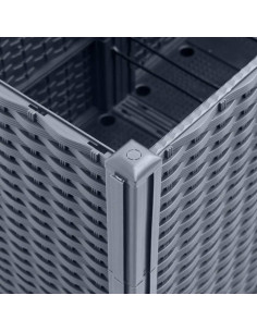 Fioriera da Giardino Grigia 160x40x53 cm in PP 2