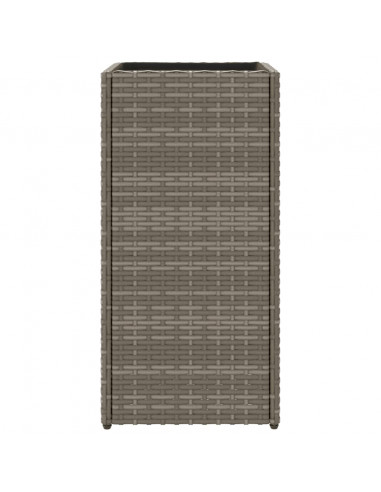 Fioriera da Giardino Grigia 30x30x60 cm in Polyrattan