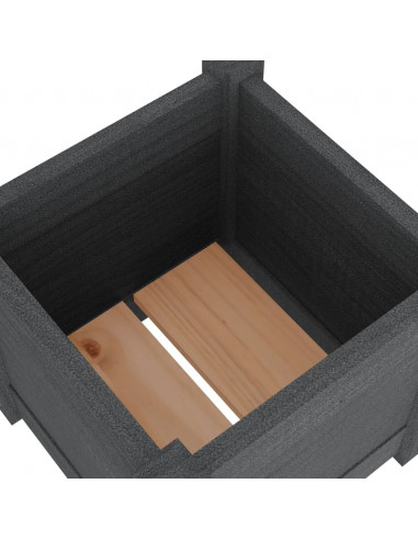 Fioriera da Giardino Grigia 31x31x31 cm Legno Massello di Pino