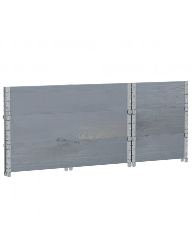 Fioriera da Giardino Grigia 40x40x78 cm Legno Massello di Pino