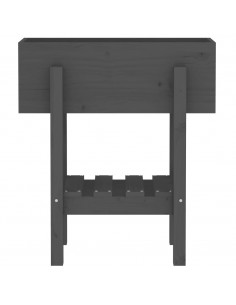 Fioriera da Giardino Grigia 62x30x69 cm Legno Massello di Pino