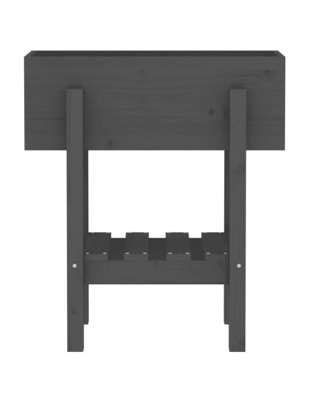 Fioriera da Giardino Grigia 62x30x69 cm Legno Massello di Pino