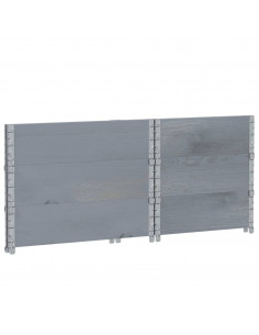 Fioriera da Giardino Grigia 80x60 cm Legno Massello di Pino 2