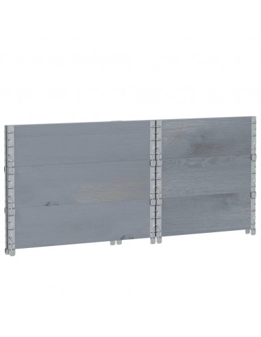 Fioriera da Giardino Grigia 80x60 cm Legno Massello di Pino