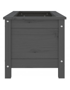 Fioriera da Giardino Grigia 82,5x40x39cm Legno Massello di Pino