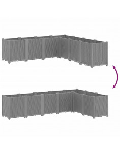 Fioriera da Giardino Grigio Chiaro 160x160x53 cm in PP 2