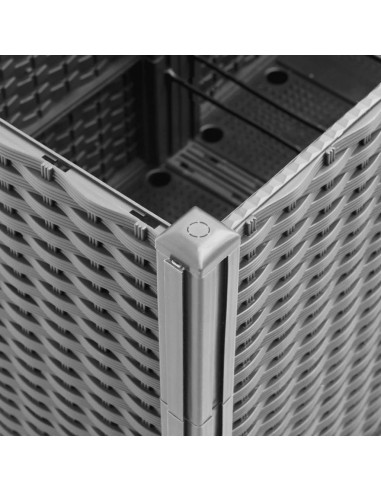 Fioriera da Giardino Grigio Chiaro 160x40x53 cm in PP