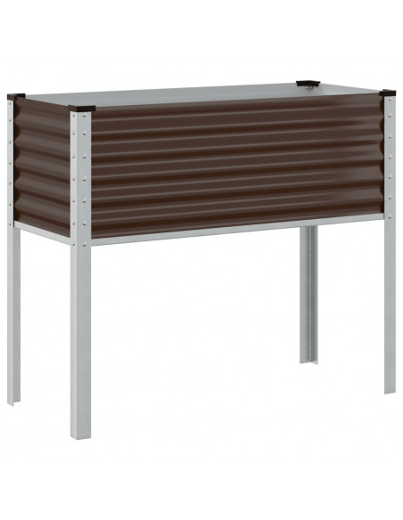 Fioriera da Giardino Marrone 100x41x90 cm in Acciaio