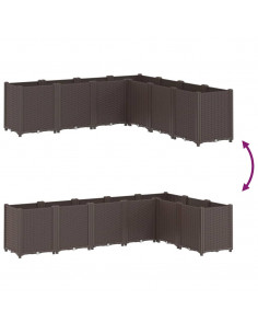 Fioriera da Giardino Marrone 160x160x53 cm in PP 2