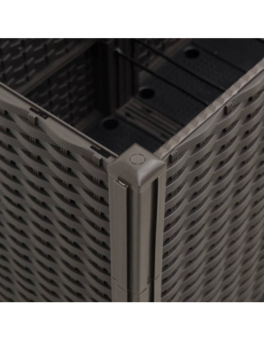 Fioriera da Giardino Marrone 160x40x53 cm in PP