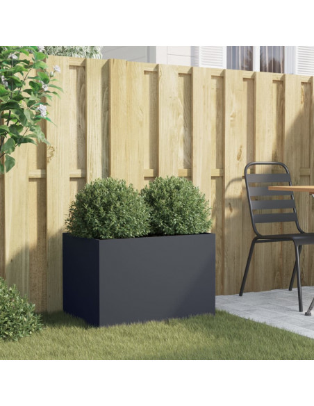 Fioriera Antracite 62x40x39 cm in Acciaio Laminato a Freddo