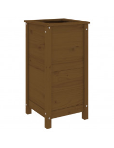 Fioriera da Giardino Miele 40x40x78 cm Legno Massello di Pino 2