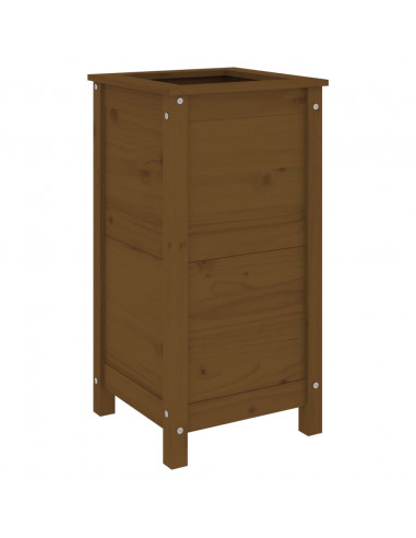 Fioriera da Giardino Miele 40x40x78 cm Legno Massello di Pino