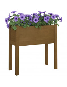 Fioriera da Giardino Miele 70x31x70 cm in Massello di Pino