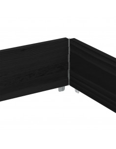 Fioriera da Giardino Nera 150x100 cm in Legno Massello di Pino