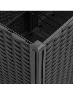 Fioriera da Giardino Nera 160x40x53 cm in PP 2