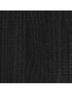 Fioriera da Giardino Nera 31x31x70 cm in Legno Massello di Pino