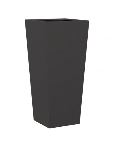 Fioriera da Giardino Nera 35x35x75 cm in Acciaio