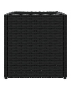 Fioriera da Giardino Nera 36x30x32 cm in Polyrattan 2