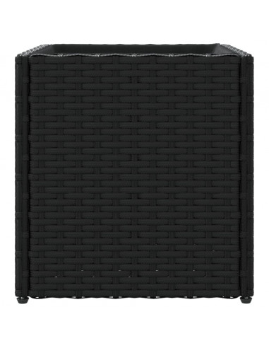 Fioriera da Giardino Nera 36x30x32 cm in Polyrattan