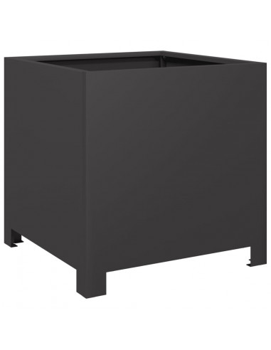 Fioriera da Giardino Nera 40x40x40 cm Acciaio