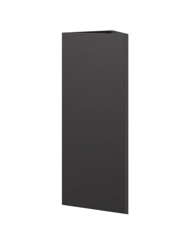 Fioriera da Giardino Nera Triangolare 30x26x75 cm in Acciaio