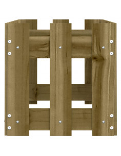 Fioriera da Giardino Recinzione 100x30x30 cm in Pino Impregnato 2