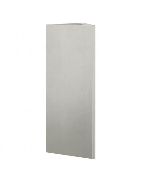 Fioriera da Giardino Triangolare 30x26x75 cm in Acciaio Inox