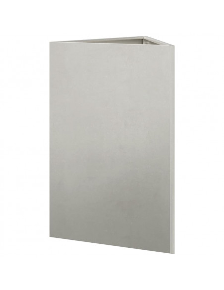 Fioriera da Giardino Triangolare 50x43x75 cm in Acciaio Inox